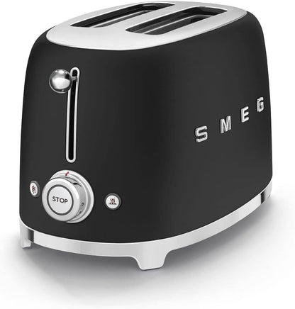 Smeg Retro 50'S Style, 2 Slice Toaster, Self Centering, Multifunction, Matte White, Tsf01Whmuk