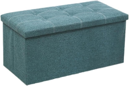 Packingoutlet Thickened Linen Storage Ottoman Bench, 76x38x38cm