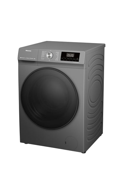 Hisense WFQA1014EVJMWT 10 Kg Front Load Washing Machine with Inverter Motor, Smart Wifi Connectivity, 1400 RPM, Titanium Grey, 1 Year Warranty