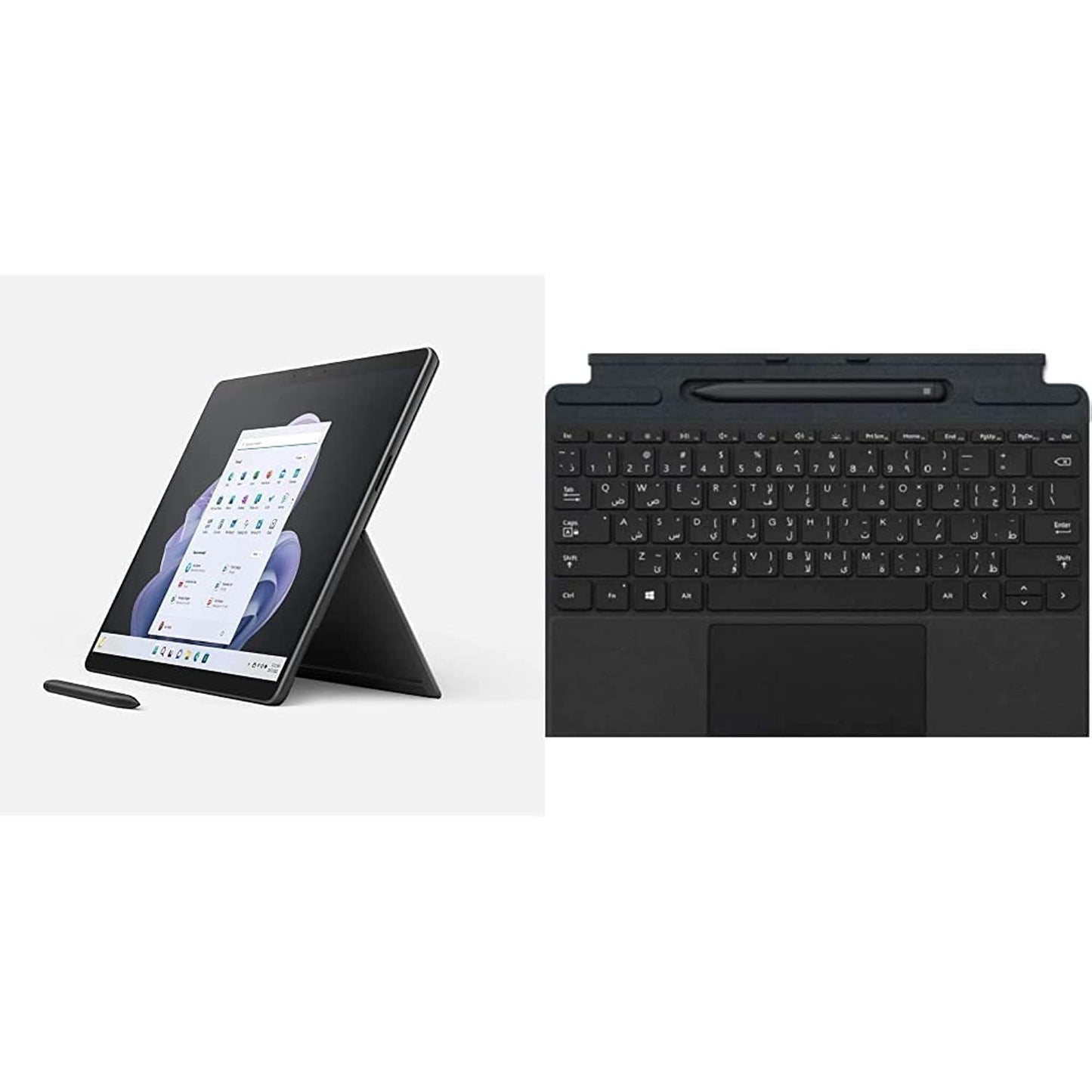 Microsoft Surface Pro 9 | 13” Touchscreen 2-in-1 Laptop/Tablet PC | Intel Core i5-1235U | 8GB RAM | 256GB SSD | Windows 11 Home | Platinum | QEZ-00008 UAE Version | Device Only