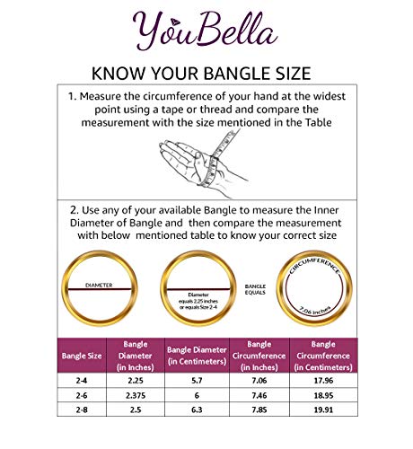 YouBella Stylish Traditional Jewellery Silver Plated Bangle for Women