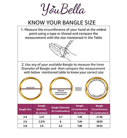 YouBella Stylish Traditional Jewellery Silver Plated Bangle for Women