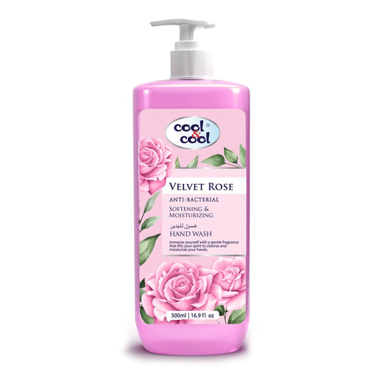 Cool & Cool Velvet Rose- 500Ml - Anti-Bacterial,Skin-Softening & Moisturizing Liquid Hand Wash
