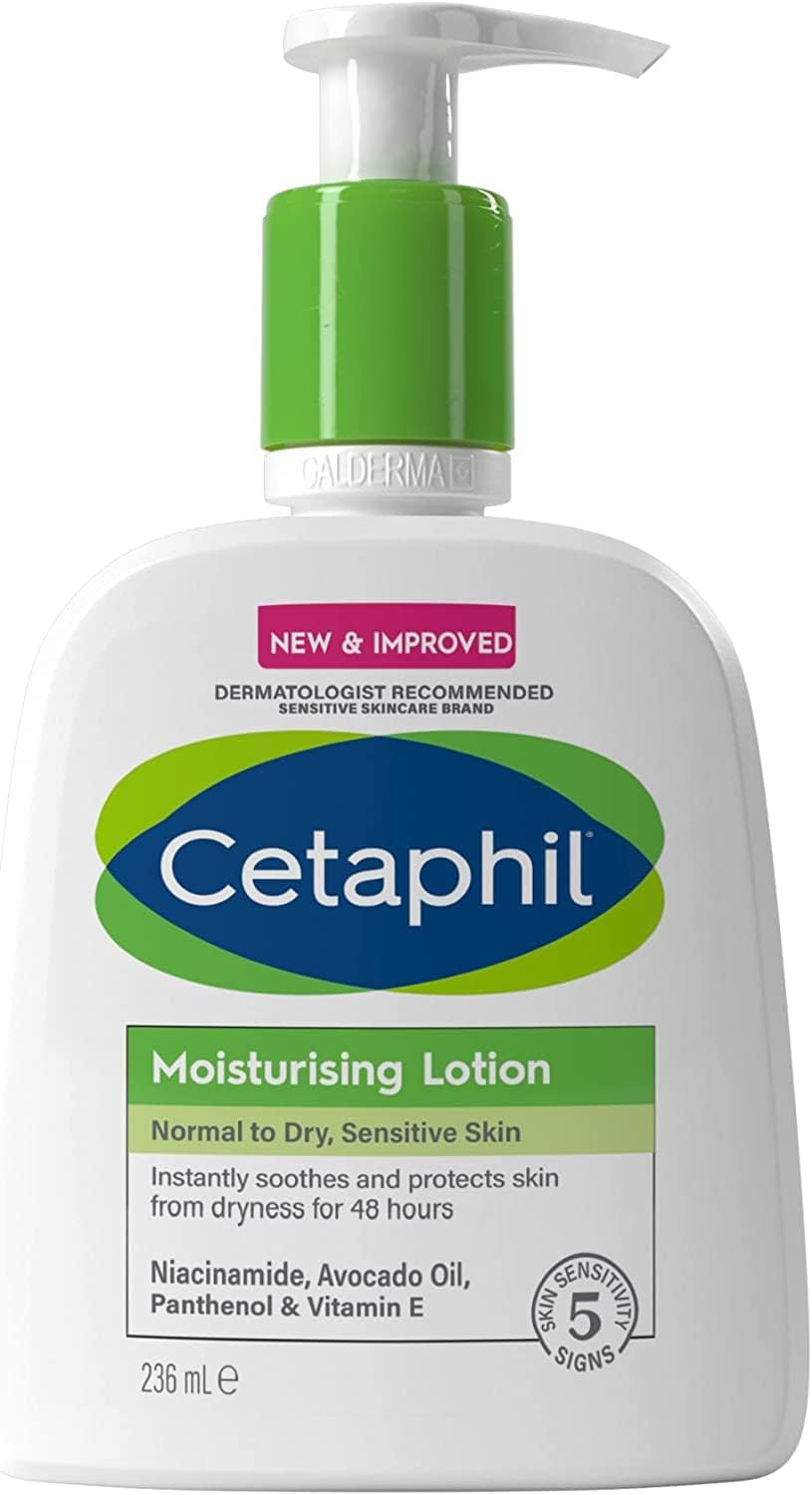 Cetaphil Moisturizing Lotion, Face & Body Moisturizer for Men & Women, Normal to Combination and Sensitive Skin, Unscented, 500ml