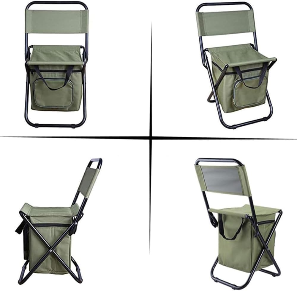 TOMVAES Portable Outdoor Folding Chair Fishing Chair Folding Stool Camping Fishing Stool Adult with Heat Preservation ice Pack Foldable Picnic Chair Outdoor Chair