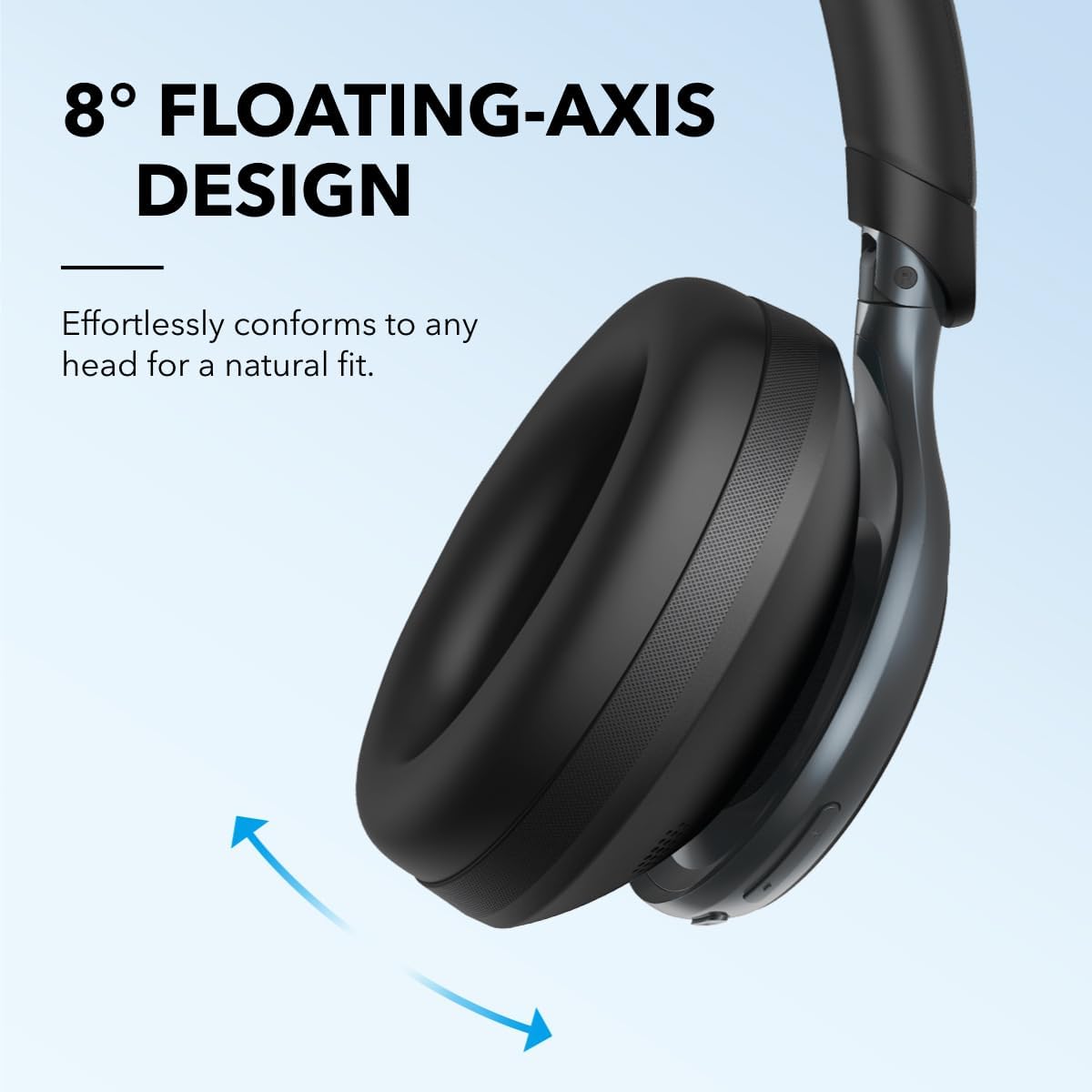 soundcore by Anker, Space One - Adaptive Active Noise Cancelling Headphones, Enhanced Human Voice Reduction, 40H ANC Playtime, LDAC Hi-Res Wireless Audio, Comfortable Fit, Bluetooth 5.3, App Control