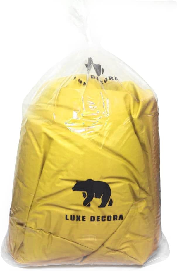 Luxe Decora PVC Bean Bag with Filling (X-Large, Beige)