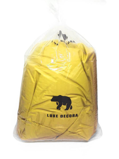 Luxe Decora PVC Bean Bag with Filling (X-Large, Beige)