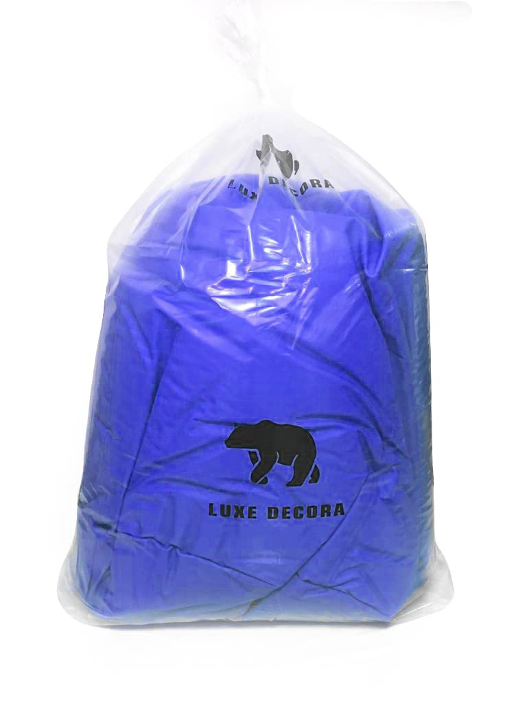 Luxe Decora PVC Bean Bag with Filling (X-Large, Beige)