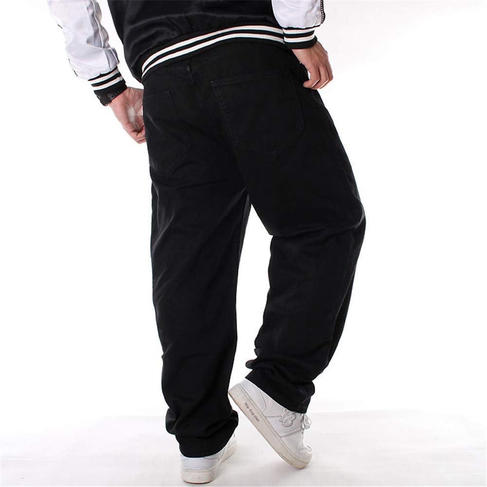 LUOBANIU Men's Vintage Hip Hop Style Baggy Jeans Denim Loose Fit Dance Skateboard Pants