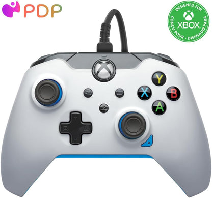 PDP Wired Controller Ion White for Xbox Series X|S, Gamepad, Wired Video Game Controller, Gaming Controller, Xbox One, Officially Licensed - Xbox Series X