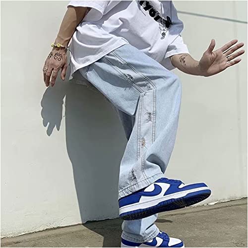 FantasyGears Y2k Jeans Men Grunge Hip Hop Baggy Pants Straight Leg Graphic Denim Joggers Loose Goth Trousers Streetwear