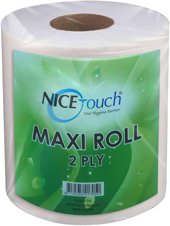 Nice Touch Kitchen Roll Tissue Paper Towel 650g Maxi Roll Contains 6 Packs of 775 Diamond Embossed Sheets Higher Absorbency & Ultra Soft Tissue 4650 sheets