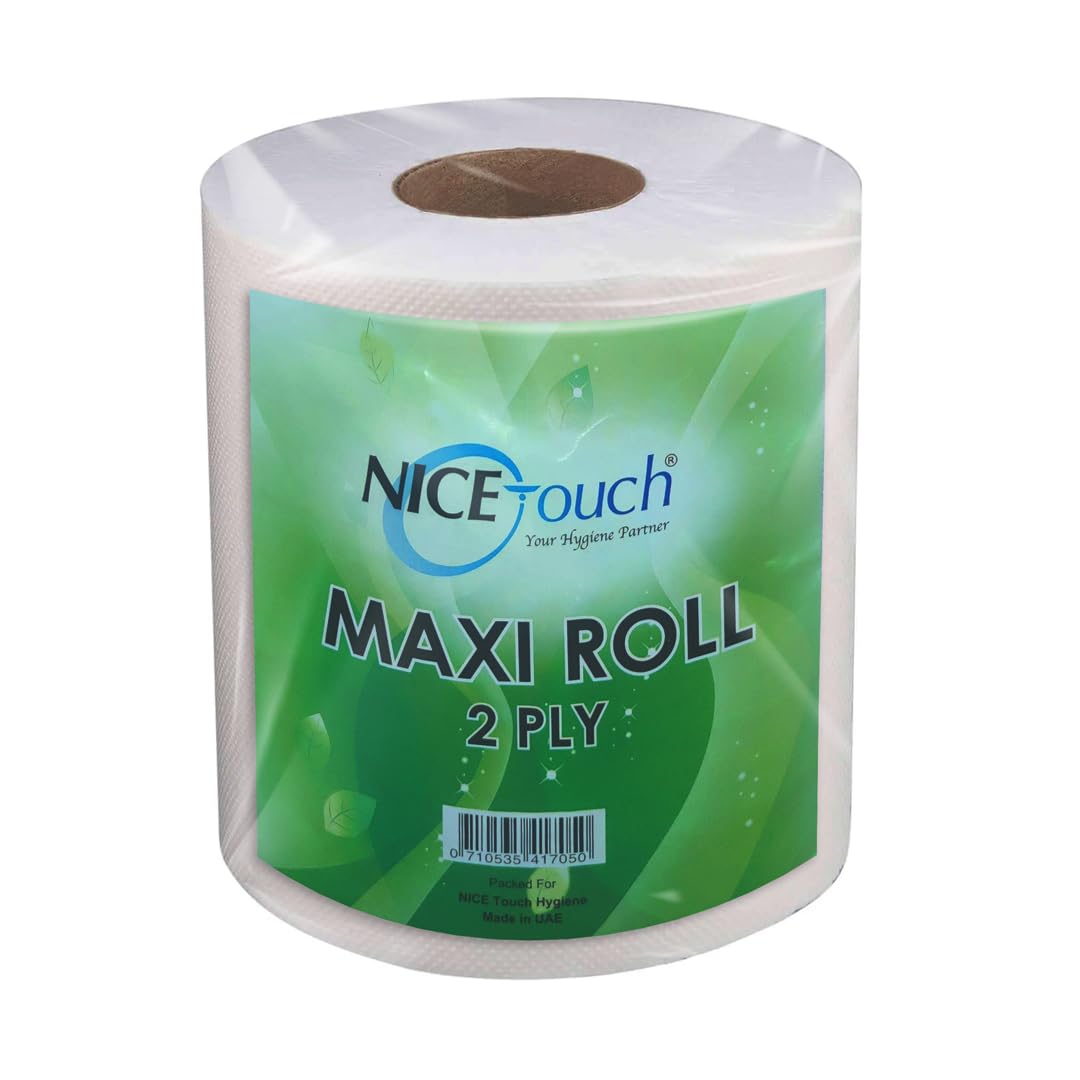 Nice Touch Kitchen Roll Tissue Paper Towel 650g Maxi Roll Contains 6 Packs of 775 Diamond Embossed Sheets Higher Absorbency & Ultra Soft Tissue 4650 sheets