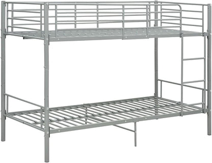 vidaXL Bunk Bed Grey Metal 90x200 cm