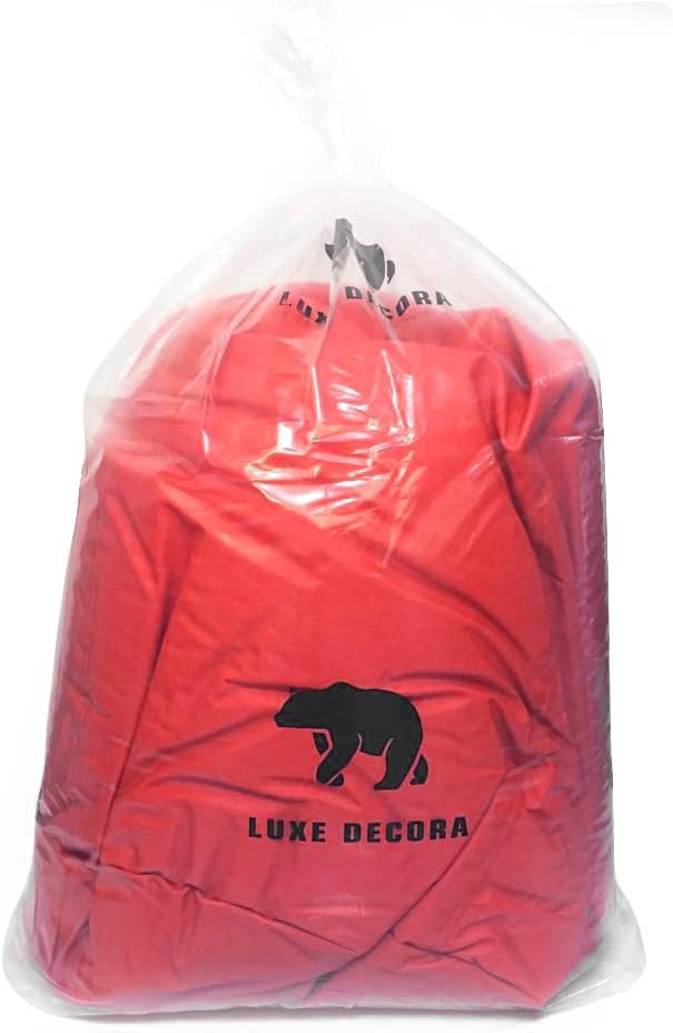 Luxe Decora PVC Bean Bag with Filling (X-Large, Beige)