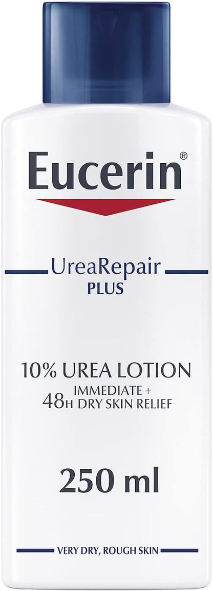 Eucerin UreaRepair Plus 10% Urea Body Lotion with Ceramide, Immediate 48-Hour Relief for Dry Skin, Daily Body Moisturizer for Very Dry and Dehydrated Skin, Suitable for Mature & Diabetic Skin, 250ml