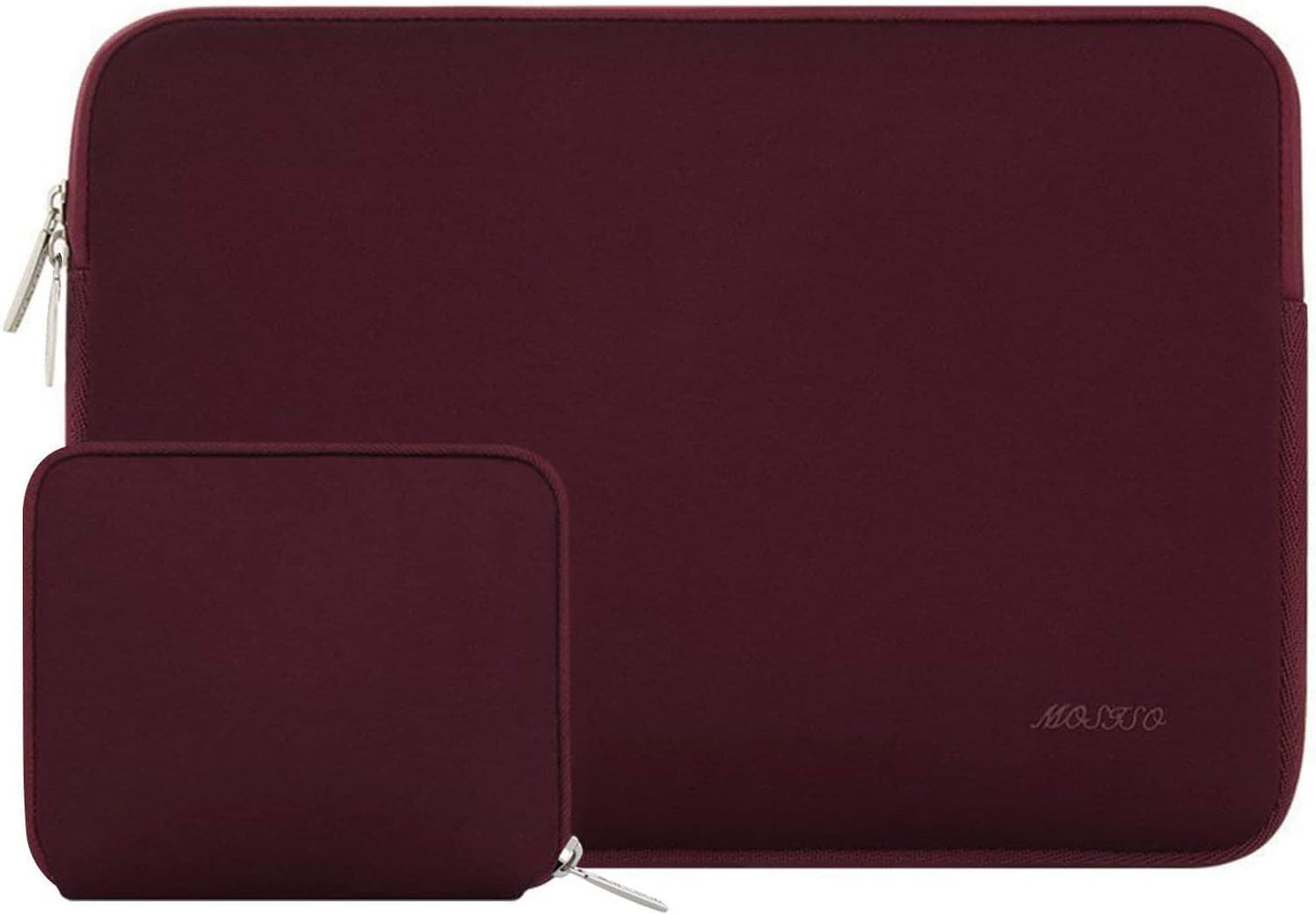 MOSISO Laptop Sleeve Compatible with MacBook Air/Pro, 13-13.3 inch Notebook, Compatible with MacBook Pro 14 inch M3 M2 M1 Chip Pro Max 2024-2021, Neoprene Bag with Small Case, Black