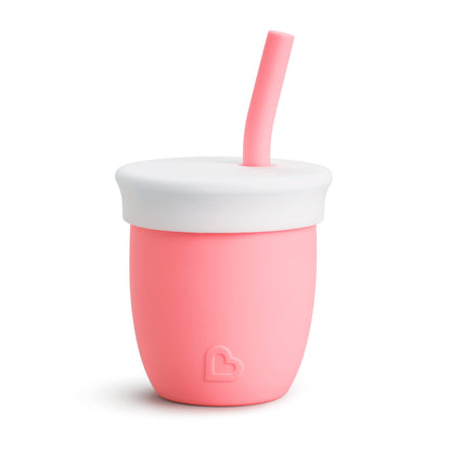 Munchkin C’est Silicone! Open Toddler and Baby Cup for Babies and Toddlers 4 Months+, Ideal Transition Sippy Cup and Suitable Free Flow Sippy Cup for Baby and Toddler weaning, 2oz/60ml, Mint