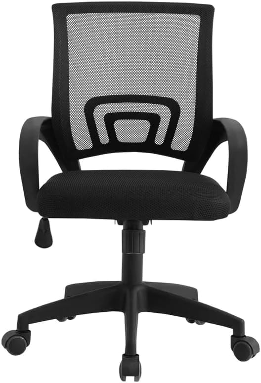 MULTIWOOD FURNITURE Ergonomic Mesh Office Chair - Height Adjustable Swivel Desk Chair with Lumbar Support, Ideal for Home, Study, and Computer Workstation