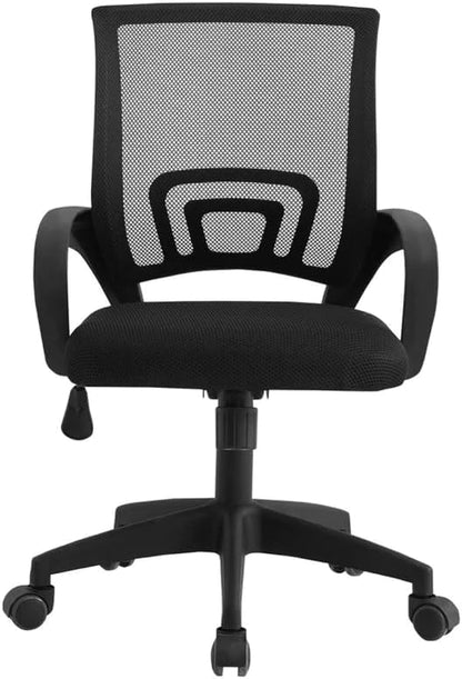 MULTIWOOD FURNITURE Ergonomic Mesh Office Chair - Height Adjustable Swivel Desk Chair with Lumbar Support, Ideal for Home, Study, and Computer Workstation