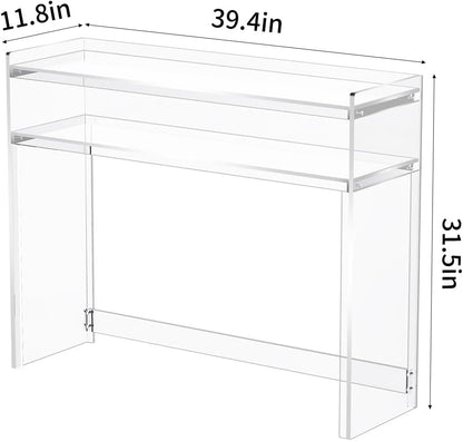 solaround Acrylic Console Table, 100 x 30 x 80 cm, Clear