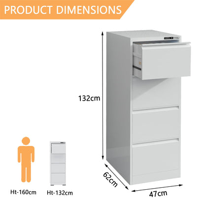 Mahmayi Godrej OEM File Cabinet with Lock Large Storage steel Cabinet, Metal Portable Cabinet with 4 Drawer, VST3 - drawer steel