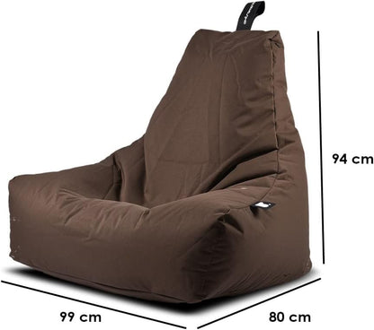 Extreme Lounging® Mighty Bean Bag | UV Protected & Waterproof | Made in UK Premium Indoor & Outdoor BeanBag (Brown)