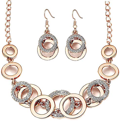 YouBella Jewellery Sets for Women Crystal Studded Necklace Jewellery Set with Earrings for Girls/Women