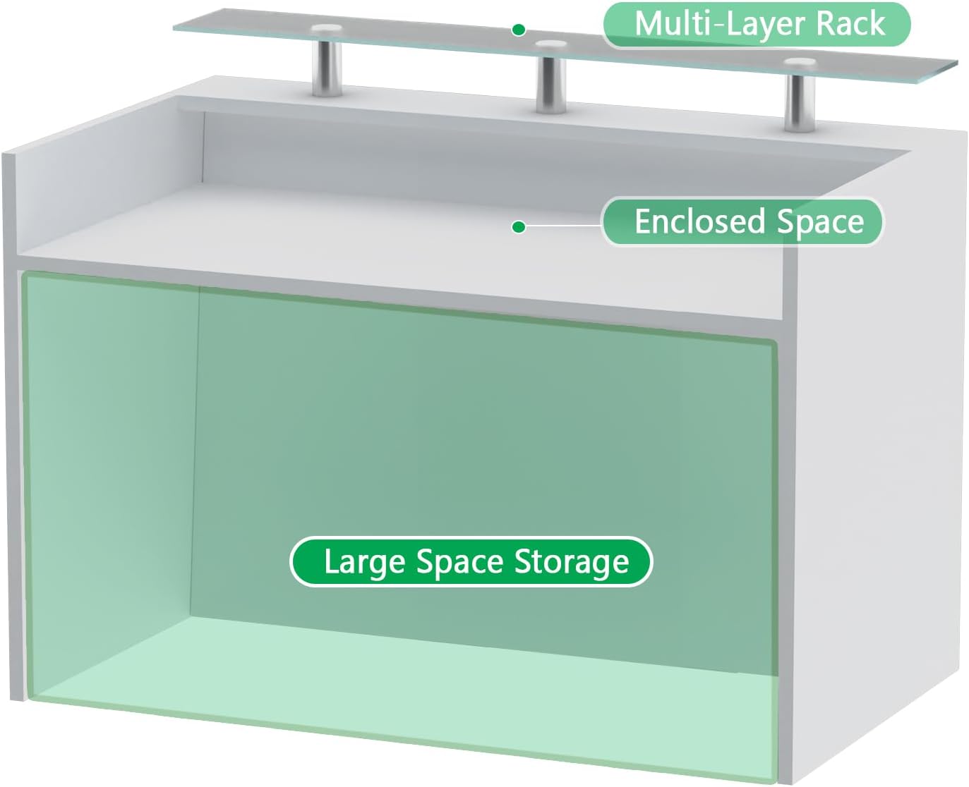 Mahmayi REC-2 Designer Reception Desk For Office Space, Front Office Desk (White-Coco Bolo)