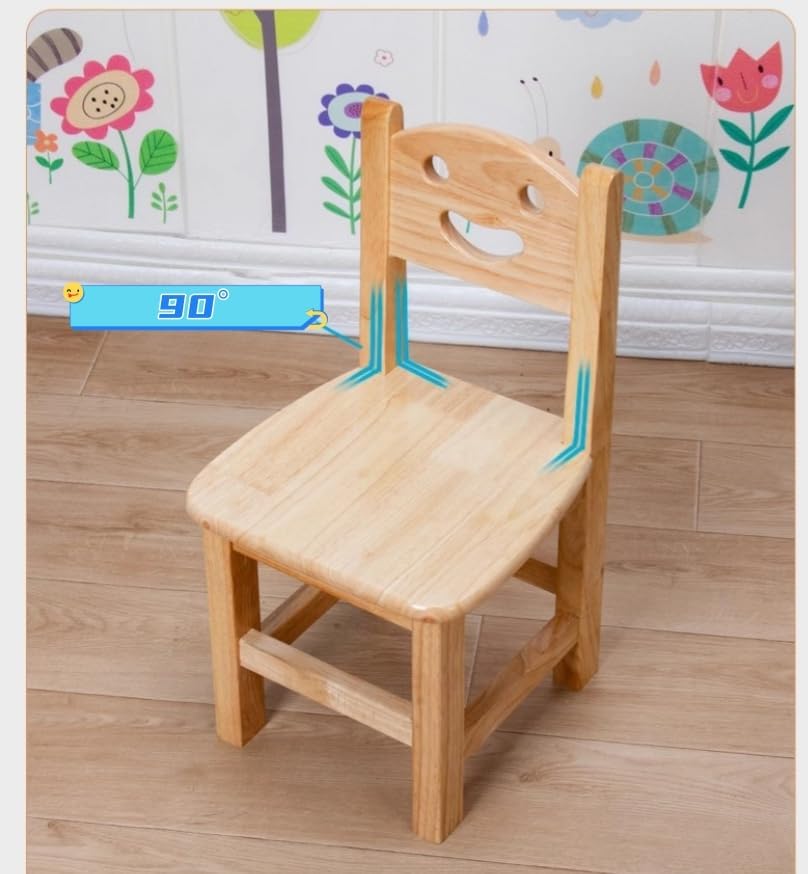 SparkSkies Kid Chair Kids Furniture Kid Chairs For Playroom Living Room Rubber Wood Children Boys Girls Age 2+