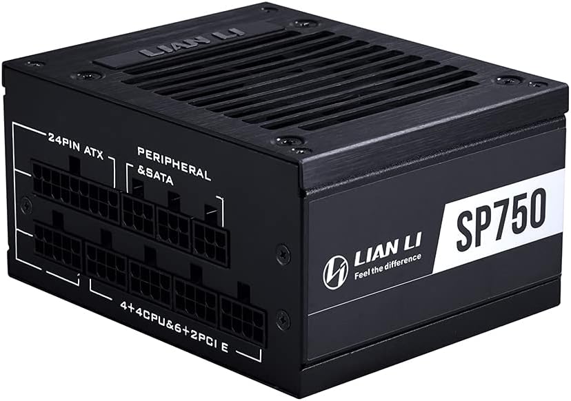 Lian Li SP750 750W 80 Plus Gold Active PFC, SFX Form Factor- Black