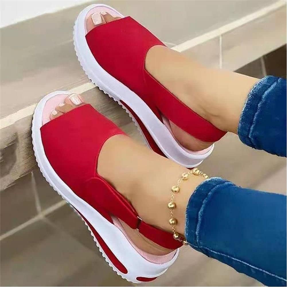 WEDFGX New Women Sandals Soft Stitching Ladies Sandals Comfortable Flat Sandals Women Open Toe Beach Shoes Woman Footwear, Black