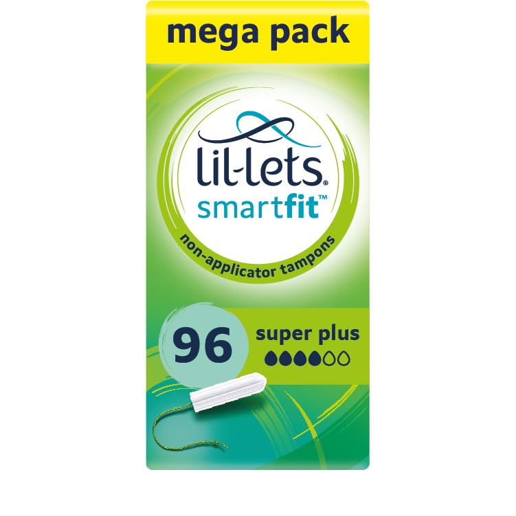 Lil-Lets Non-Applicator Super Plus Tampons X 96 | 6 Packs of 16 | Heavy Flow