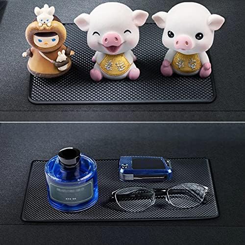 Anti-Slip Car Dash Sticky Pad Heat Resistant Non-Slip Mat Dashboard Silicone Cell Phone Holder Magic Mat Adhesive Storage Pads Can Be Placed Mobile Phone Glasses Car Accessories (27x15cm)