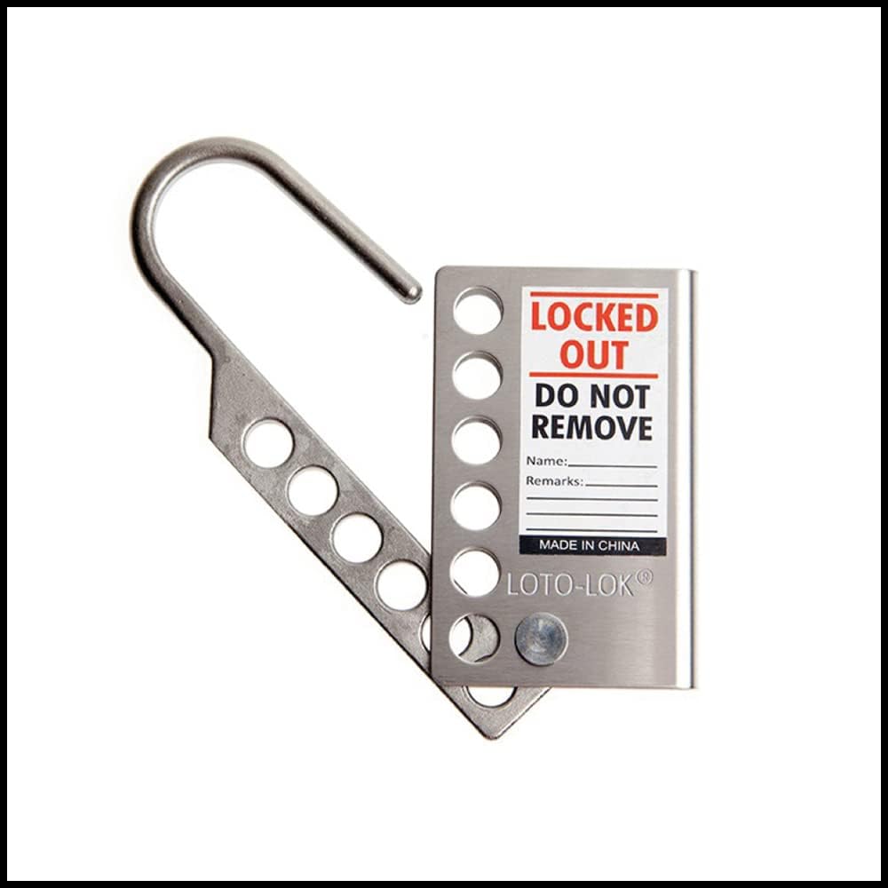 LOTO-LOK - Pack of 3 of Stainless Steel Lockout Tagout Hasp - Solid SS 316 Grade, Rust, Weather & Spark proof Hasp. Accomodates 6 Padlocks. (HSP-SS316-25)