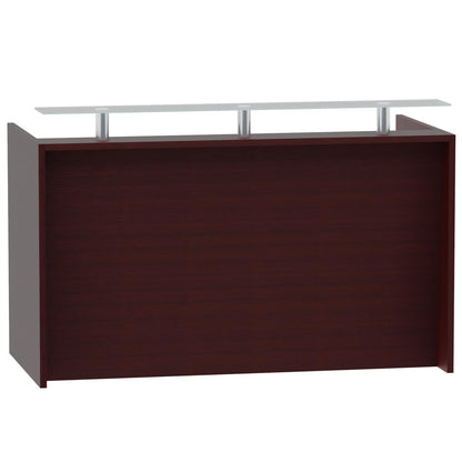 Mahmayi REC-2 Designer Reception Desk For Office Space, Front Office Desk (White-Coco Bolo)