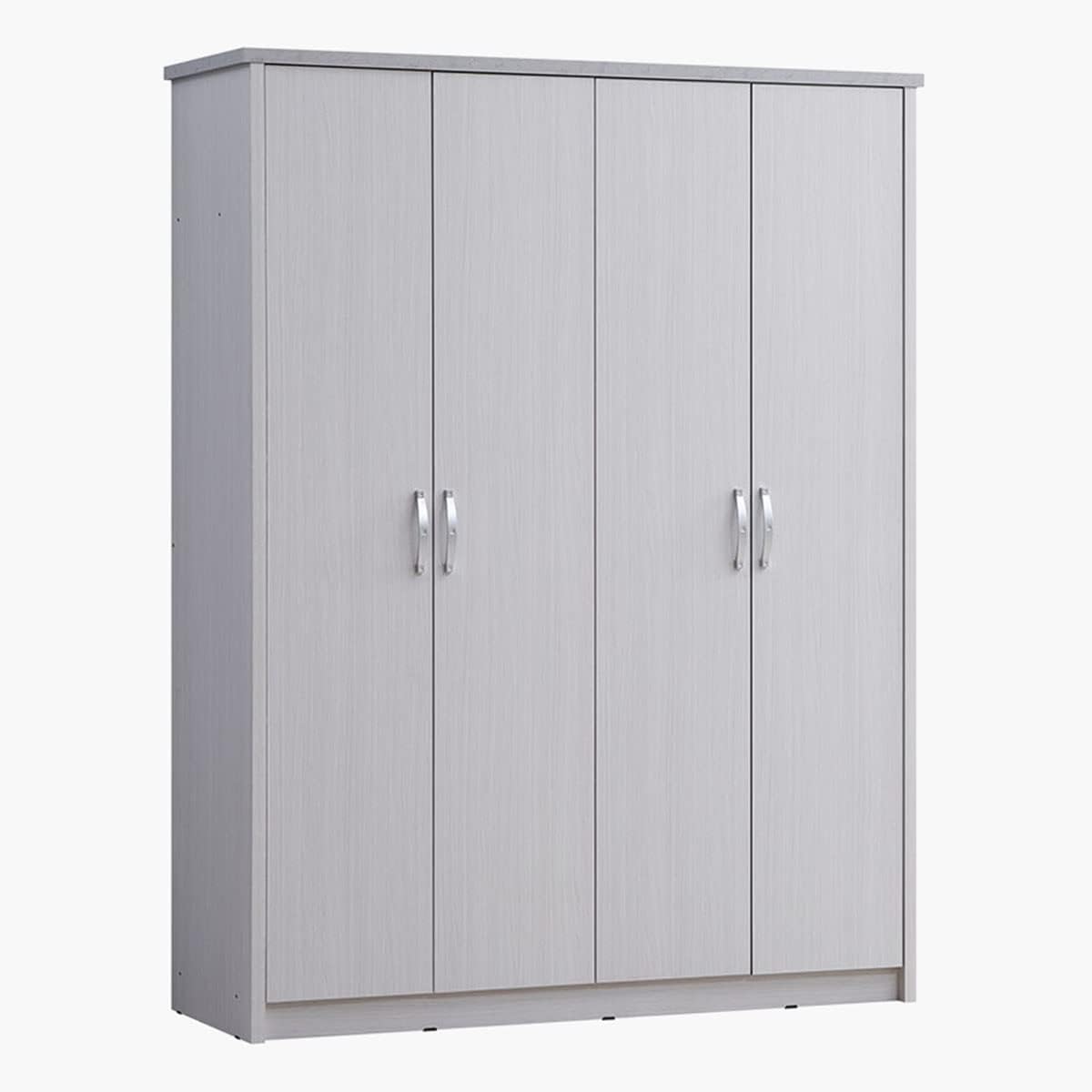 HomeBox Prime 4-Door Wardrobe 55 x 208 x 160 cm Grey