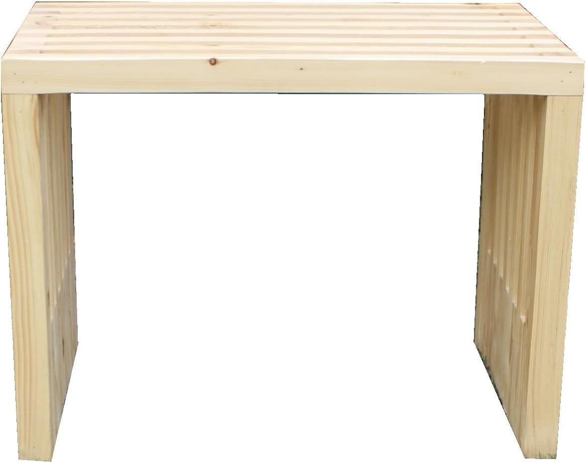 Shadow Bamboo Dining Bench, White Wood Bench, Indoor and Outdoor storage bench, Kitchen, Living room, Garden Furniture