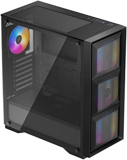 Deepcool MID TOWER CASE CG560 Side window Black MidTower Power supply included No