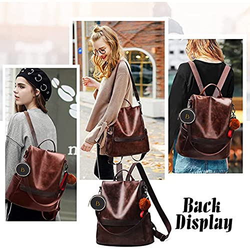 Brandsho - PU Leather Women Multipurpose Carry Tote Crossbody Satchel Purse Clutch Handbag Set of 4 for Travel Shopping And Carry