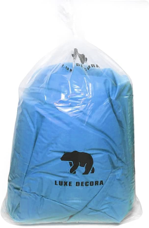 Luxe Decora PVC Bean Bag with Filling (X-Large, Beige)