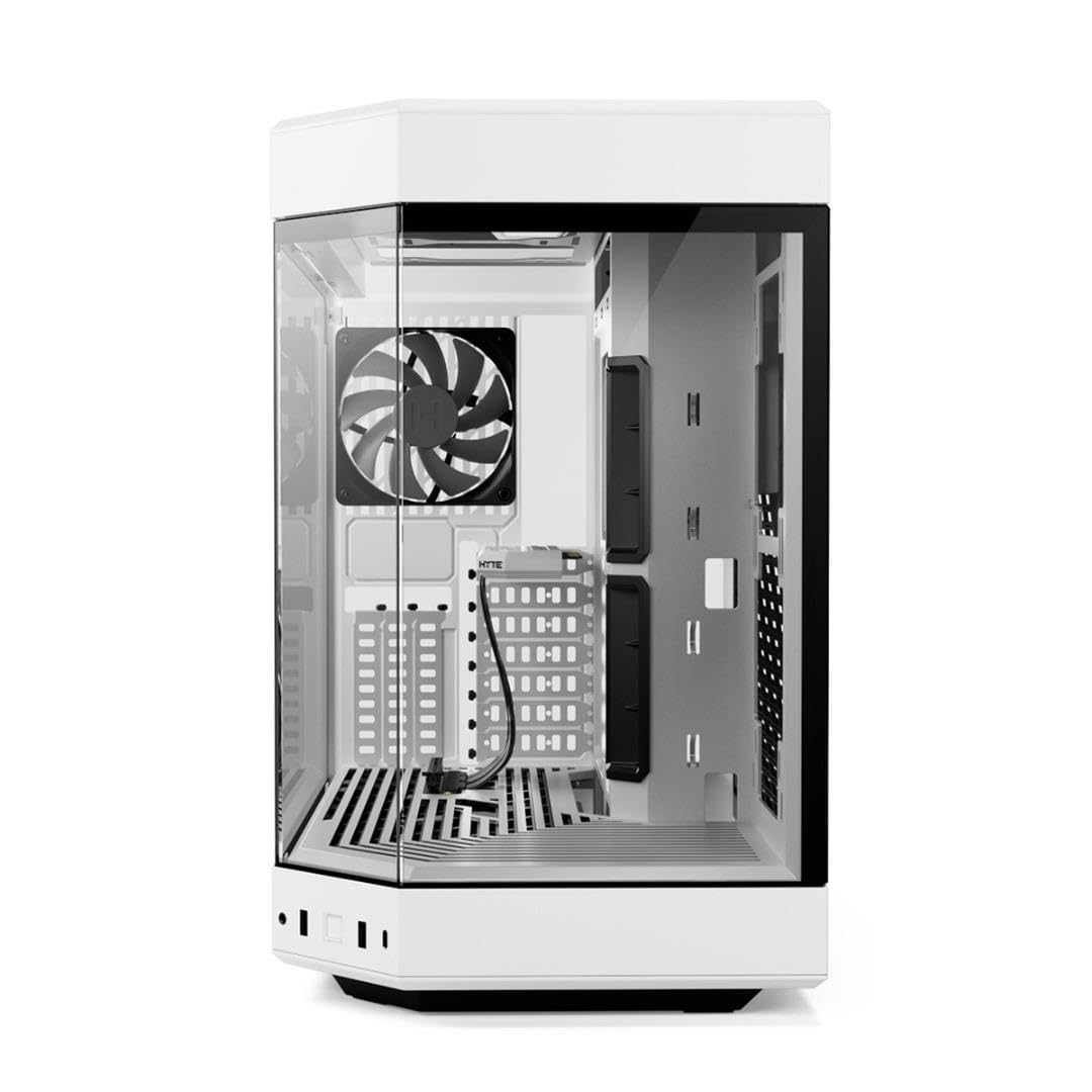 HYTE Y70 Touch Dual Chamber ATX Mid Tower Modern Aesthetic Case with Integrated 4K LCD Touchscreen - Black