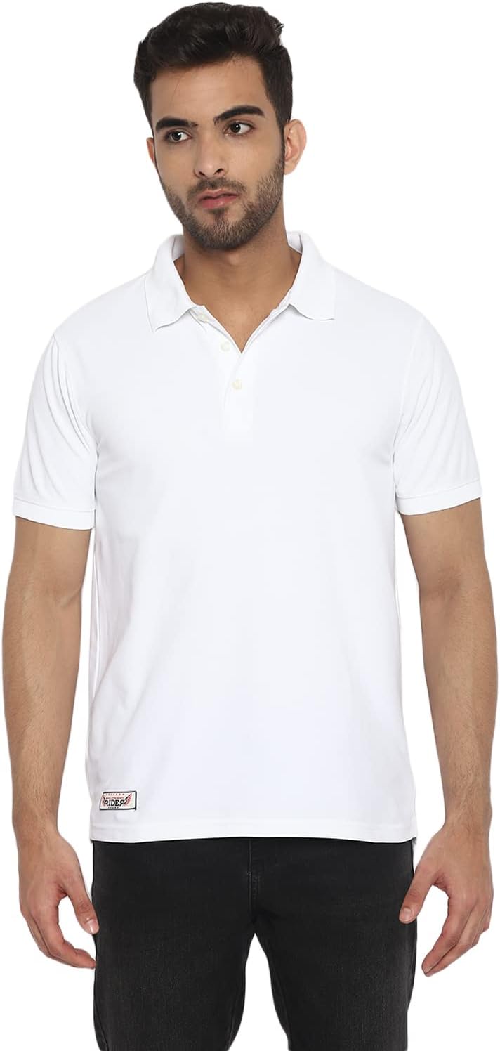 Deniklo Men's Solid Regular fit Polo Shirt