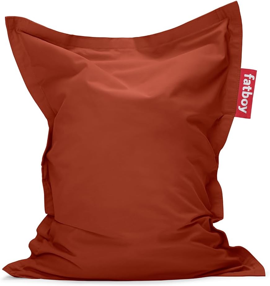 Fatboy® Junior Bean Bag, Stonewashed Beanbag, Water Repellent, Quality Fabric and Filling, Indoor Usage (Red)