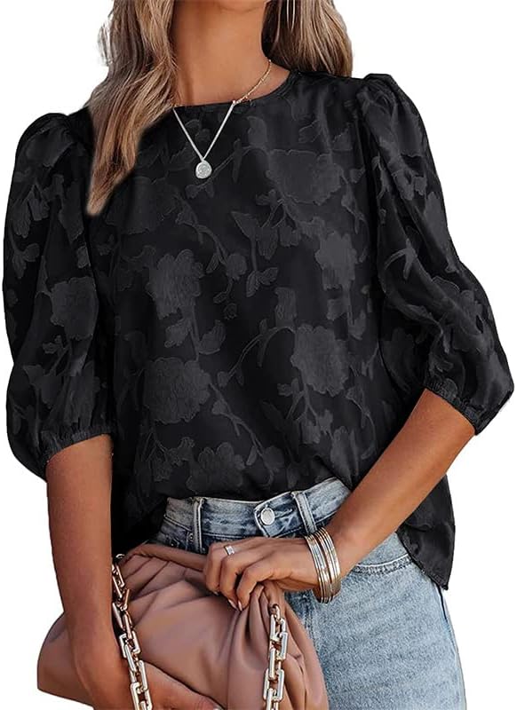 Womens Clothes Fashion Women Shirt Casual Scoop Neck Dressy Blouses Short