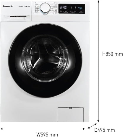 Panasonic 8Kg 1400 RPM Front Load Washing Machine, Silver - Na-148Mg2, 1 Year Warranty