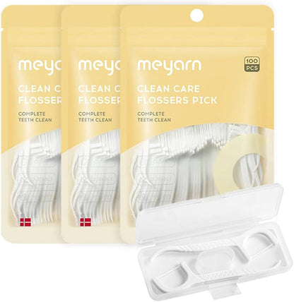 meyarn 30PCS PLA Dental Floss Picks for Teeth Sustainable Flossers with Tooth Pick Flossers for Adults and Kids- Plaque Remover for Fresh Teeth Cleaning