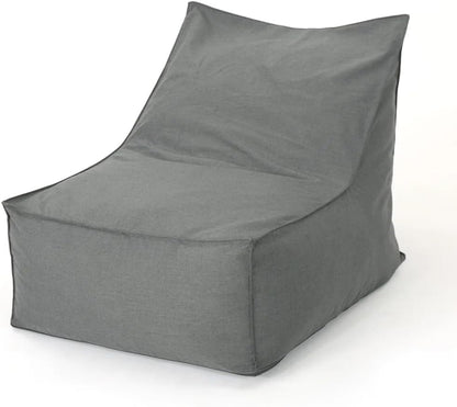 Eminence Home Patio Outdoor/indoor Bean Bag Chair/Sofa with Filling, Water Resistant, Heat Resistant, Fade Resistant, Light Weight and Portable, Adjustable Filling, Strong Fabric & Beans (Grey)