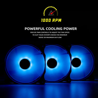 Antec 120mm Case Fan, RGB Case Fans, RGB Fans, PC Fan, 4-PIN RGB, F12 Series with Advanced Lighting Effects and PWM Control